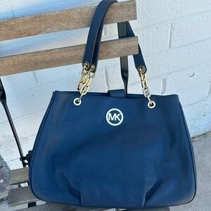 Beautiful Navy Leather MK